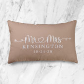 Boho Taupe Script Typography personaliseerde de he Accent Kussen
