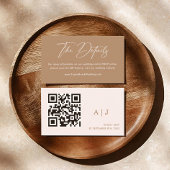 Boho Taupe trouwgegevens Informatiekaartje