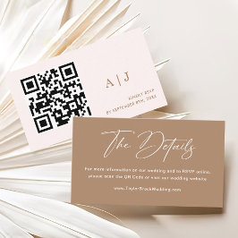 Boho Taupe trouwgegevens Informatiekaartje