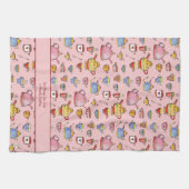 Boho Tea Drinker Quote Roze Gepersonaliseerde Boer Theedoek (Horizontaal)