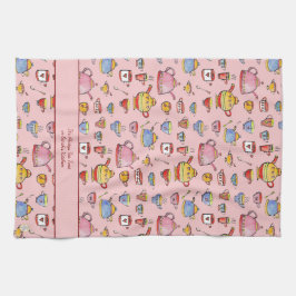 Boho Tea Drinker Quote Roze Gepersonaliseerde Boer Theedoek