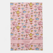 Boho Tea Drinker Quote Roze Gepersonaliseerde Boer Theedoek (Verticaal)