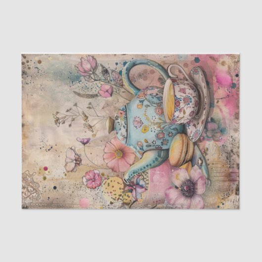 BOHO TEA PARTY DECOUPAGE TISSUEPAPIER (Voorkant)