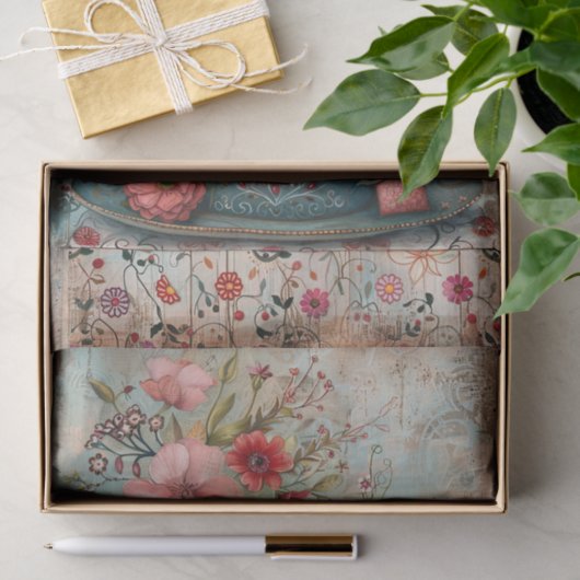 BOHO TEA PARTY DECOUPAGE TISSUEPAPIER (Geschenk)