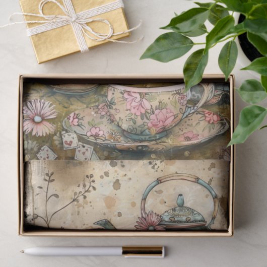 BOHO TEA PARTY DECOUPAGE TISSUEPAPIER (Geschenk)