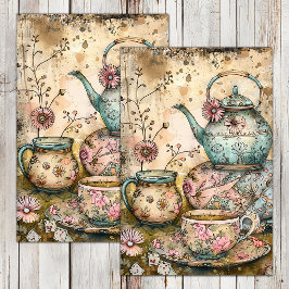 BOHO TEA PARTY DECOUPAGE TISSUEPAPIER