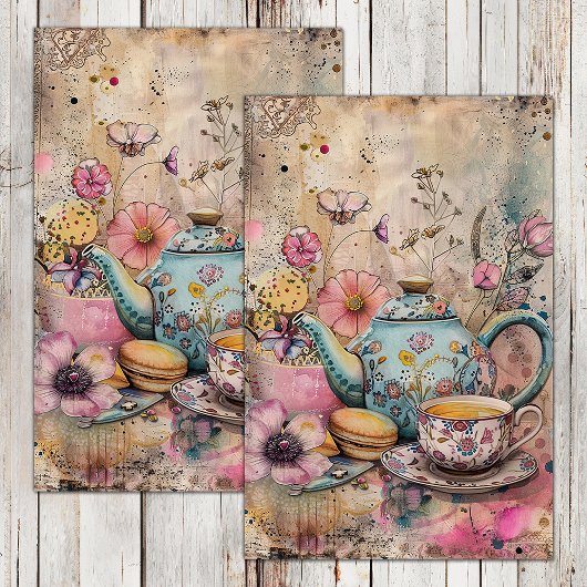 BOHO TEA PARTY DECOUPAGE TISSUEPAPIER