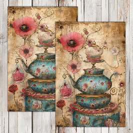 BOHO TEA PARTY DECOUPAGE TISSUEPAPIER