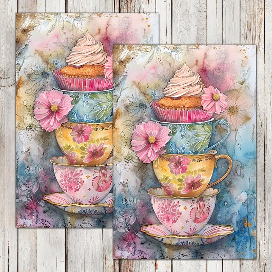 BOHO TEA PARTY DECOUPAGE TISSUEPAPIER