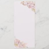 Boho  Tea Party Menu (Achterkant)