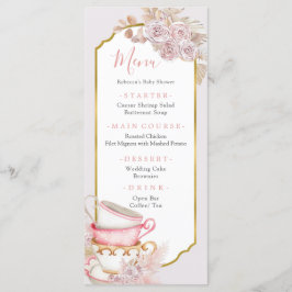 Boho  Tea Party Menu