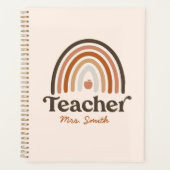 Boho Teacher Appreciation Modern Rainbow Planner (Voorkant)