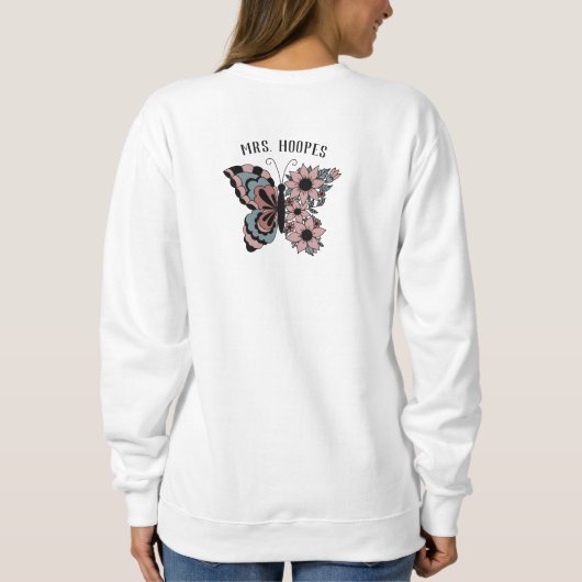 Boho Teaching Squad Motivatie Custom Teacher Trui (Achterkant)