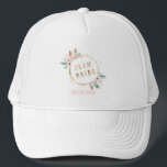 Boho Team Bride pastell Blumen Trucker Pet<br><div class="desc">Boho Team Bride Pastell Blumen Design zum personalisieren. perfekt zur Verlobung oder zum Junggesellinnenabschied.</div>