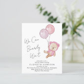 Boho Teddy Bear Baby Girl Shower (Staand voorkant)