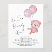 Boho Teddy Bear Baby Girl Shower (Voorkant)
