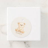 Boho Teddy Bear Baby Shower Bedankjes Labels (In situ)