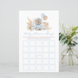 Boho Teddy Bear Baby shower Bingo