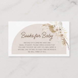 Boho Teddy Bear Baby shower Boeken voor Baby Informatiekaartje