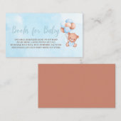 Boho Teddy Bear Baby shower Books for Baby Informatiekaartje (Voorkant / Achterkant)
