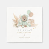 Boho Teddy Bear Baby shower Decoraties Servet (Voorkant)