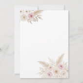 Boho Teddy Bear Baby Shower Invitation Kaart (Achterkant)