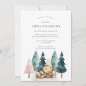 Boho Teddy Bear Baby shower Kaart (Voorkant)