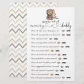 Boho Teddy Bear Baby shower raad eens wie er aan d (Voorkant / Achterkant)