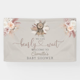 Boho Teddy Bear Baby shower Welkom Spandoek