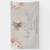 Boho Teddy Bear Baby shower Welkom Spandoek (Verticaal)