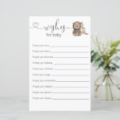 Boho Teddy Bear Baby shower wenst Baby (Staand voorkant)