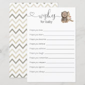 Boho Teddy Bear Baby shower wenst Baby (Voorkant / Achterkant)