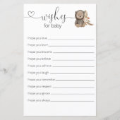 Boho Teddy Bear Baby shower wenst Baby (Voorkant)