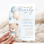 Boho Teddy Bear Ballonjongen wacht nauwelijks op u Kaart