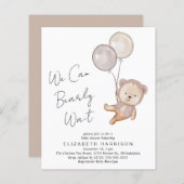 Boho Teddy Bear Balloons Baby shower (Voorkant / Achterkant)