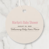 Boho Teddy Bear & Balloons Barly Wait Baby shower Bedankjes Labels (Achterkant)