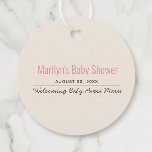 Boho Teddy Bear & Balloons Barly Wait Baby shower Bedankjes Labels (Achterkant)