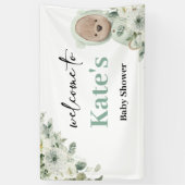 Boho Teddy Bear Barly Wait Baby shower Backdrop Spandoek (Verticaal)