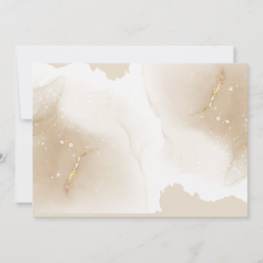 Boho Teddy Bear Barly Wait Baby shower Kaart (Achterkant)