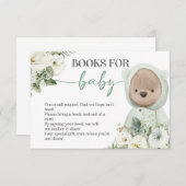 Boho Teddy Bear Barly Wake Books op Baby Informatiekaartje (Voorkant / Achterkant)