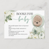 Boho Teddy Bear Barly Wake Books op Baby Informatiekaartje (Voorkant)