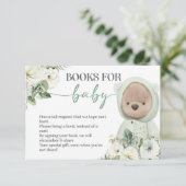Boho Teddy Bear Barly Wake Books op Baby Informatiekaartje (Staand voorkant)