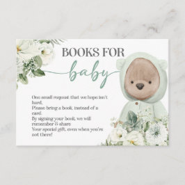 Boho Teddy Bear Barly Wake Books op Baby Informatiekaartje