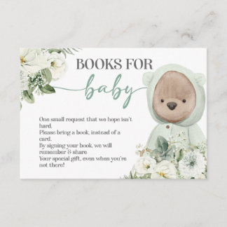 Boho Teddy Bear Barly Wake Books op Baby Informatiekaartje