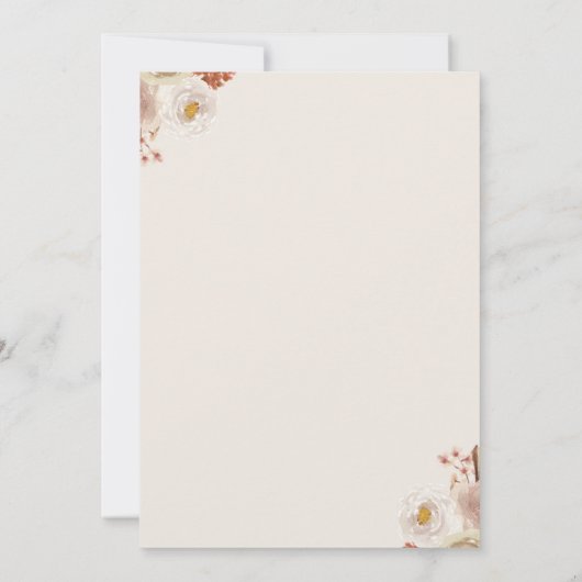 Boho Teddy Bear Bingo Baby shower Game Kaart (Achterkant)