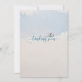 Boho Teddy Bear Boy Barly Wait Baby shower Kaart (Achterkant)