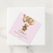 Boho Teddy Bear eerste verjaardagsfeestje Bedankjes Labels (In situ)