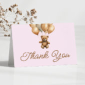 Boho Teddy Bear eerste verjaardagsfeestje Bedankkaart