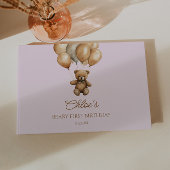 Boho Teddy Bear eerste verjaardagsfeestje Gastenboek