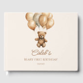 Boho Teddy Bear eerste verjaardagsfeestje Gastenboek (Voorkant)